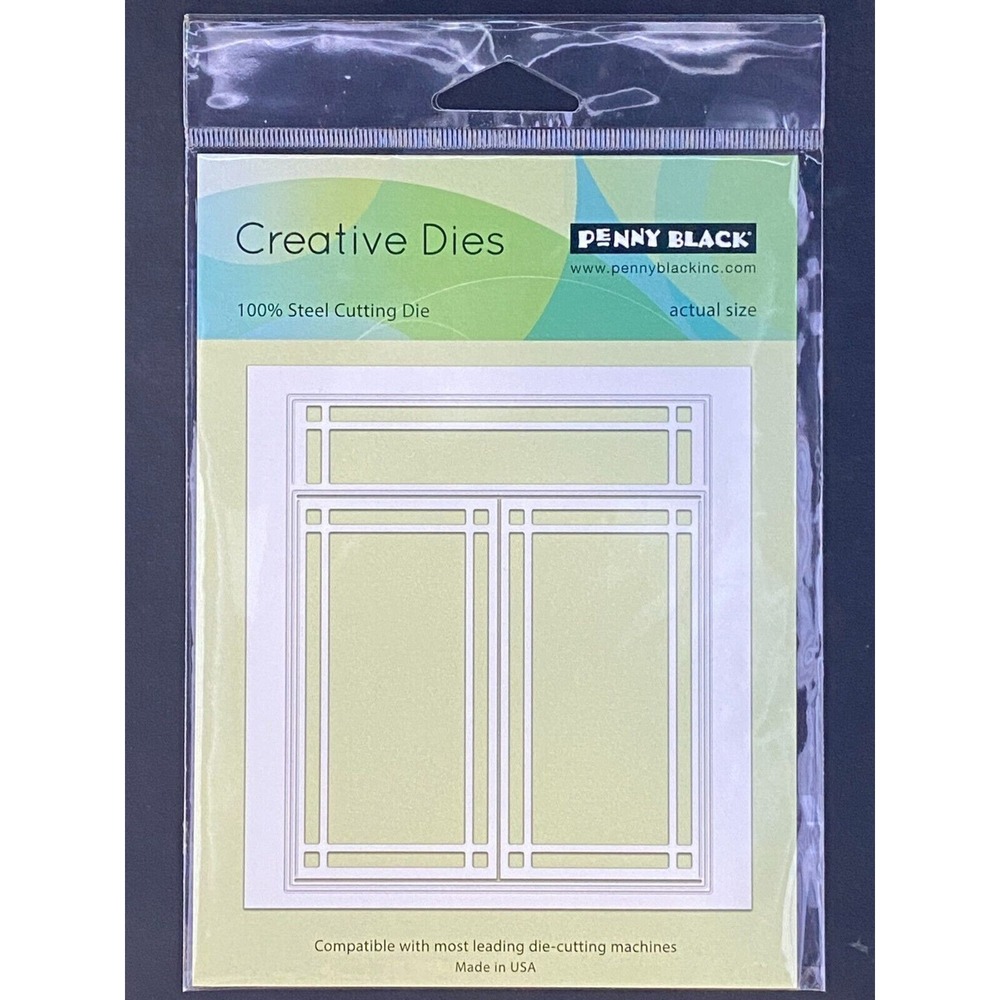Penny Black Art Deco Window Metal Die Set 51-443 Creative Cutting Plate A2 Card